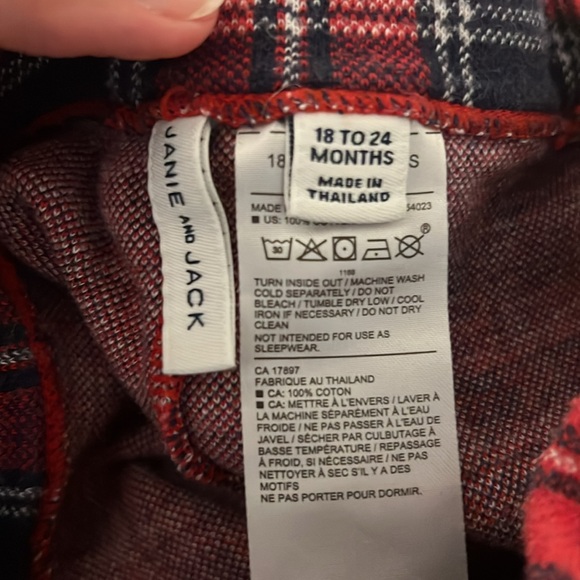 Janie and Jack Set of Holiday Plaid Pants 18-24 Months - Picture 3 of 4